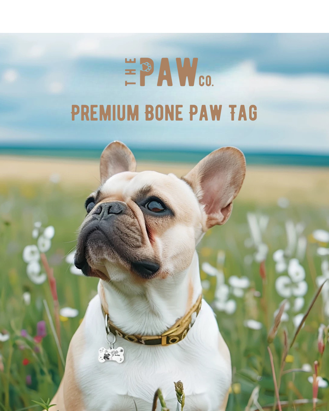 *Premium* Bone Paw Tag