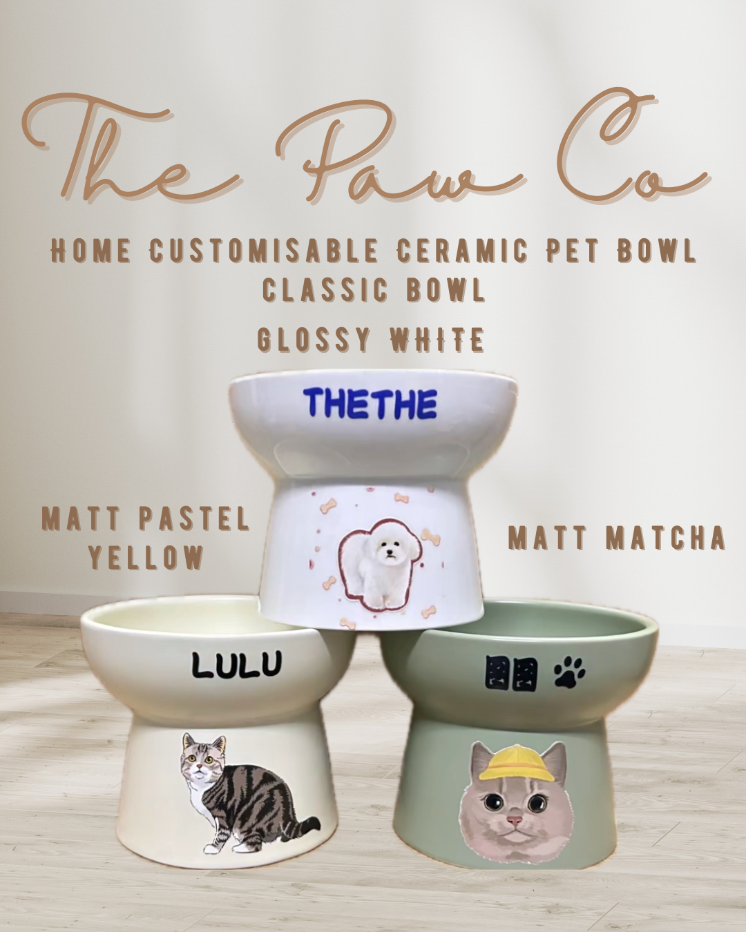 Home Customisable Ceramic Pet Bowl