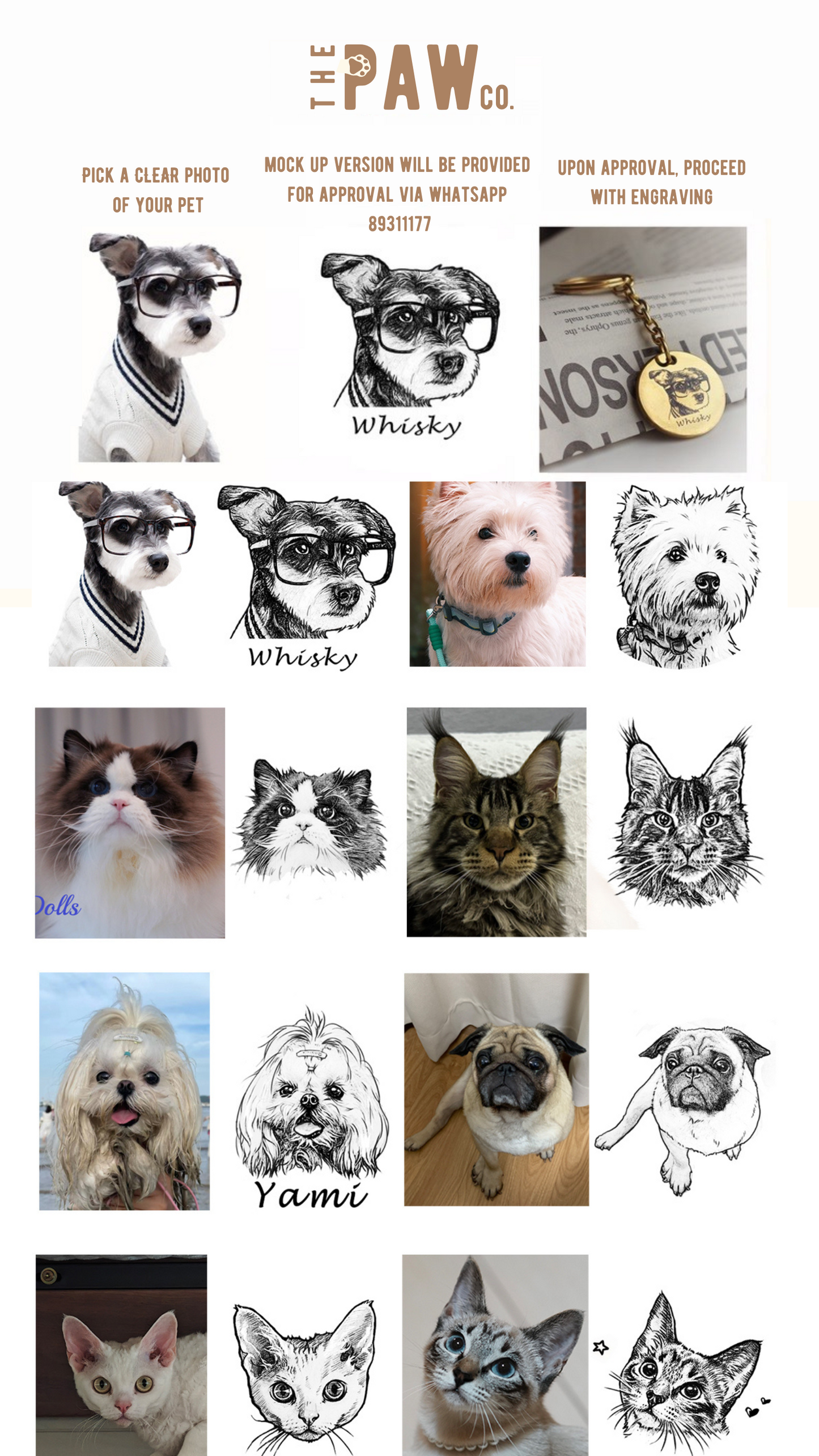 *Premium* Circle Paw Tag